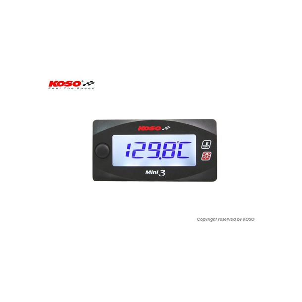 Temperaturanzeige Koso Dual Digital Mini 3 Style, 2 Temperaturanzeigen
