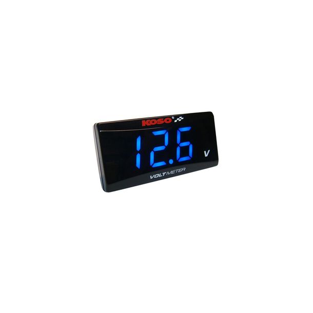 Spannungsanzeige SUPER SLIM STYLE, Koso, DC 6 - 19.9v, 56,4 x27 x 11,6mm, blau Ziffern