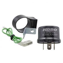 Blinkerrelais Koso Digital, 12V, Stecker mit 3 Pins, inkl. Adapter, max. 15A