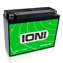 IONI AGM Batterie 12V 16Ah IB16AL-A2 Motorradbatterie, wartungsfrei versiegelt vorgeladen kompatibel mit YB16AL-A2 MG-16AL-A2 51616