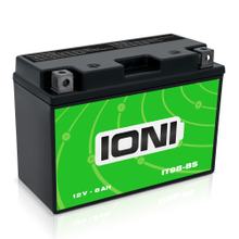 IONI AGM Batterie 12V 8Ah IT9B-BS Motorradbatterie, wartungsfrei versiegelt vorgeladen kompatibel mit YT9B-BS YT9B-4 CT9B-4 GT9B-4