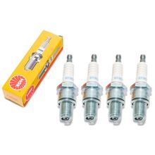 Spark plug set NGK 4x BR8ES resistor, 19,0mm long thread Ø 14,0mm, 1876 / 3639 / 3961 / 5422