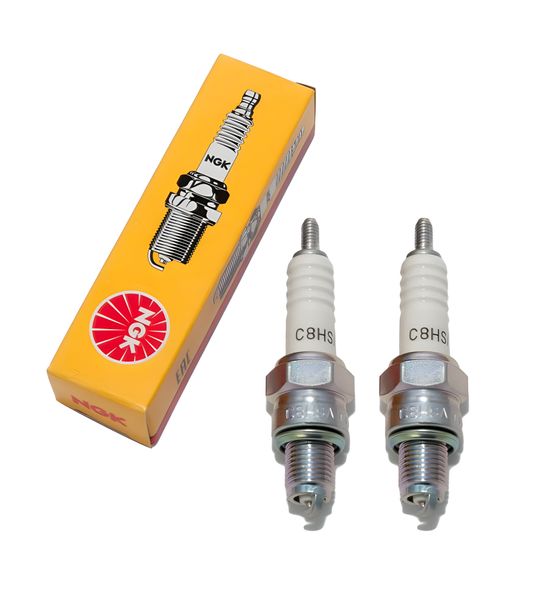 Zündkerzen Set NGK 2x C8HSA Zündkerze, 12,7mm Kurzgewinde Ø 10,0mm, 6821