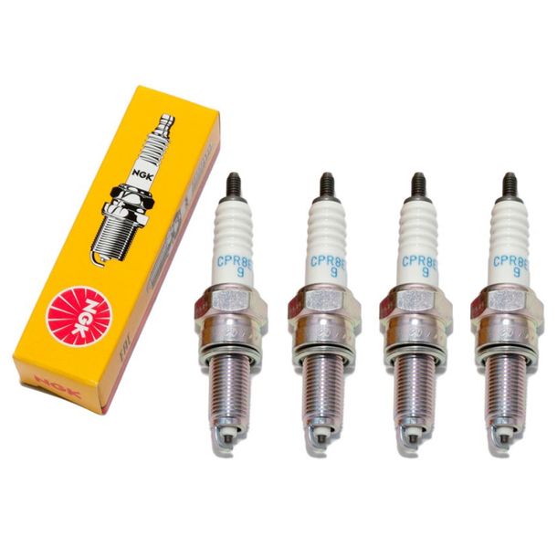 Bougies Kit NGK 4x CPR8EA-9 Bougie résistance, 19,0mm long filetage Ø 10,0mm, 2306