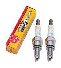 NGK bougieset 2x CPR8EB-9 bougiebestendig, 19,0 mm lange schroefdraaddiameter 10,0 mm, vaste SAE-verbindingsmoer, 6607