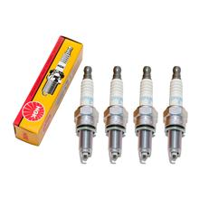 Spark plug set NGK 4x CPR8EB-9 resistor, 19,0mm long thread Ø 10,0mm, integral terminal, 6607