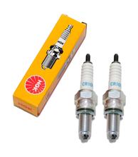 Conjunto de velas de ignição NGK 2x CR10EK vela de ignição com supressor de interferências, rosca longa de 19,0mm Ø 10,0mm eletrodo duplo, 2360