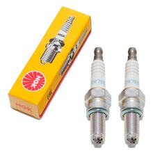 Candele set NGK 2x CR7EKB candela resistenza, 19,0mm filetto lungo Ø 10,0mm 2-massa-elettrodi, terminale SAE fisso, 4455
