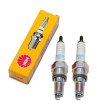 Conjunto de velas de ignição NGK 2x CR8EH-9S vela de ignição com supressor de ruído, rosca longa de 19,0mm Ø 10,0mm, 7750