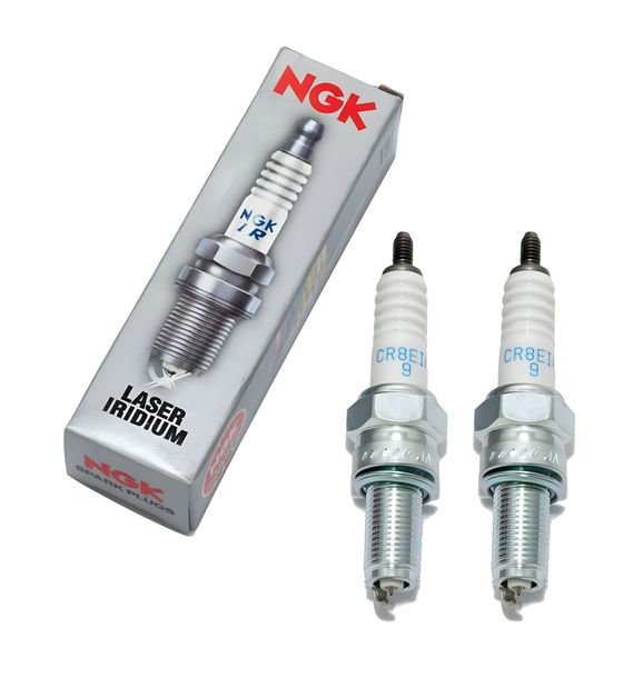NGK bougieset 2x CR8EIA-9 iridium bougie onderdrukt, 19,0 mm lange schroefdraaddiameter 10,0 mm, 4286