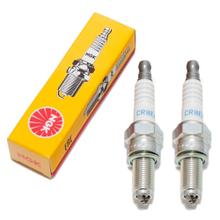 Jogo de Velas de Ignição NGK 2x CR8EKB Vela de Ignição com Supressor de Ruído, Rosca Longa 19,0mm Ø 10,0mm Eletrodo Duplo, Porca de Fixação SAE Fixa, 4374