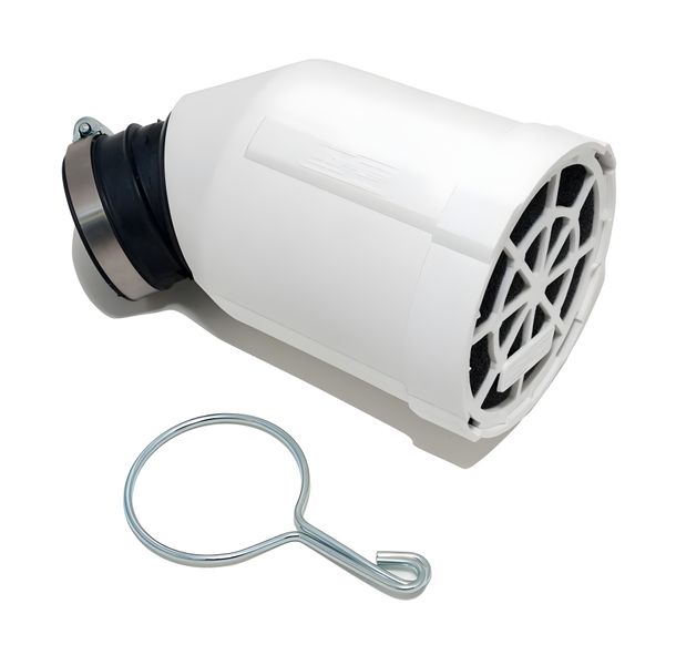 Rennluftfilter Doppler, Box weiß , Filter schwarz, Grill weiß