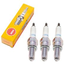 Conjunto de Velas de Ignição NGK 3x CR9E Vela de ignição com supressor de ruído, rosca longa 19,0mm Ø 10,0mm, 5006 / 5995 / 6263