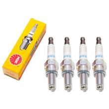Spark plug set NGK 4x CR9EB resistor, 19,0mm long thread Ø 10,0mm, integral terminal, 6955