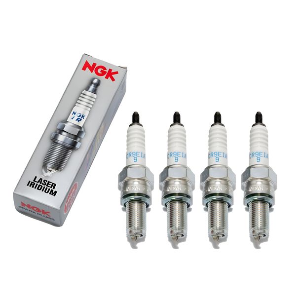 Bougieset NGK 4x CR9EIA-9 Iridium bougie, onderdrukking van storingen, 19,0mm lange schroefdraad Ø 10,0mm, 6289