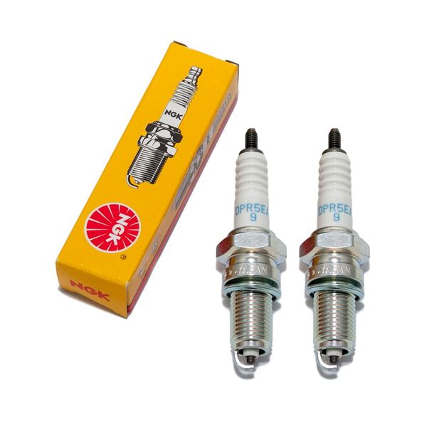 Bujías Juego NGK 2x DPR5EA-9 bujía resistencia, 19,0mm rosca larga Ø 12,0mm, 2887