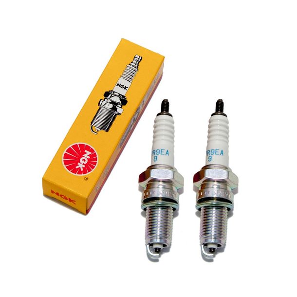 Spark plug set NGK 2x DPR9EA-9 resistor, 19,0mm long thread Ø 12,0mm, 3717 / 5329