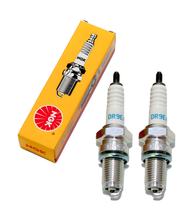 Zündkerzen Set NGK 2x DR9EA Zündkerze entstört, 19,0mm Langgewinde Ø 12,0mm, 2871 / 3437