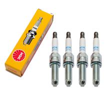 Zündkerzen Set NGK 4x LMAR9D-J Zündkerze entstört, 26,5mm besonders langes Gewinde Ø 10,0mm 2-Massen-Elektrode, 1633