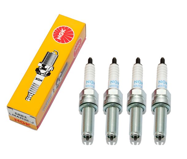 Bujías Juego NGK 4x LMAR9E-J bujía resistencia, 26,5mm rosca extralarga Ø 10,0mm 2-masa-electrodos, 6884