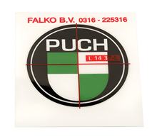 Sticker / Plakette , grün / weiß, 40mm für Puch Maxi