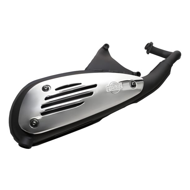 Auspuffanlage komplett LeoVince SITOPLUS mit Zulassung, Stahl für Aprilia Mojito / Habana 50 Bj. 2004 / Vespa ET2 Bj. 1997 - 2005 / LX / S 2-Takt Bj. 2005 - 2012 / Sprint 2-Takt Bj. 2014 - 2017