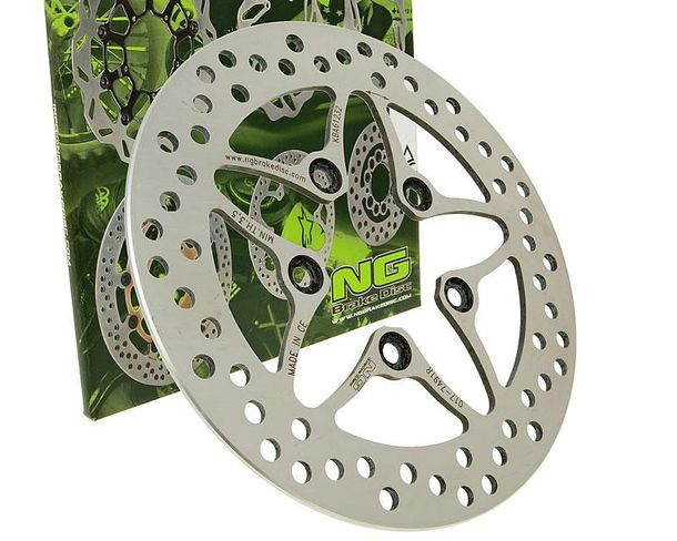 Disque de frein NG 017 - 220/60/4mm 5 trous pour Aprilia SR Leonardo ST Sportcity, Beta Eikon Scarabeo Derbi Rambla 2 Cube 1 One Street Di-Tech AC 50