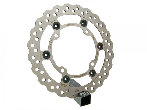 Disque de frein flottant ondulé NG 1031X - 250/109/3 mm 4 trous pour Kawasaki KLX S R KX F 125 - 450 ccm, année modèle 2003 - 2015