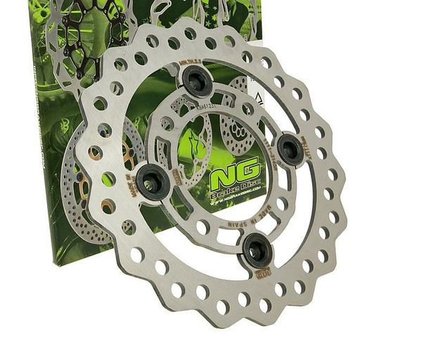 Disco de freno ondulado flotante NG 1111X - 180/63,5/4 mm delantero de 4 orificios para KTM SX XC 450/525 ccm