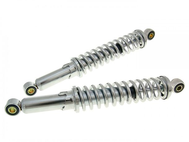 300 mm verstelbare chromen schokdemperset voor Puch