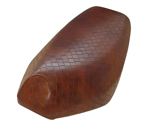 Housse de siège tressée marron vintage pour Vespa LX