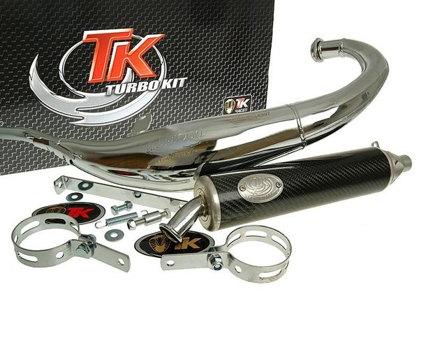 Bajo RQ Chrome uitlaatturbokit voor Derbi Senda (00-), Aprilia RX/SX, Gilera RCR/SMT, GSM