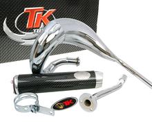 Kit turbo échappement Bufanda RQ chrome pour Derbi Senda (00-), Aprilia RX/SX, Gilera RCR/SMT