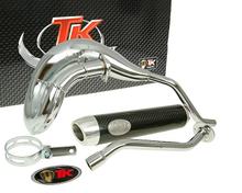 Auspuff TurboKit Bufanda RQ Chrom mit Zulassung für Derbi Senda DRD 2006-