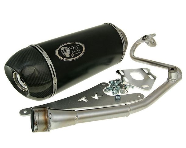 Kit turbo escape tapa carbono Gmax H2 4T para Honda Zoomer, Honda Ruckus