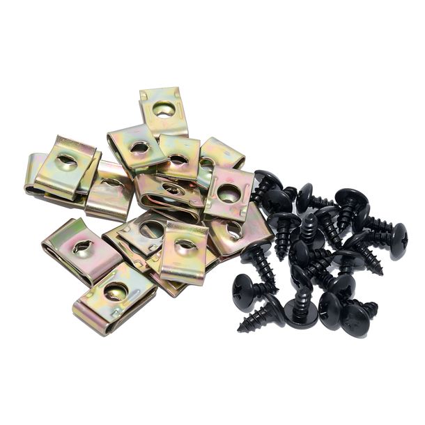 Verkleidungsschrauben-Set MXT mit Klammer M4x10mm universal, 20 Stück