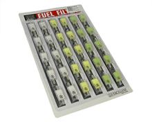 Pantalla de filtro de combustible - 30 filtros blanco, verde, amarillo