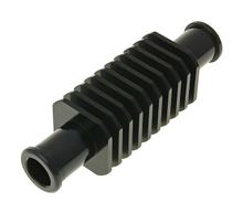 Durchlaufkühler / Minikühler Aluminium schwarz (30x103mm) 17mm Schlauchanschluss