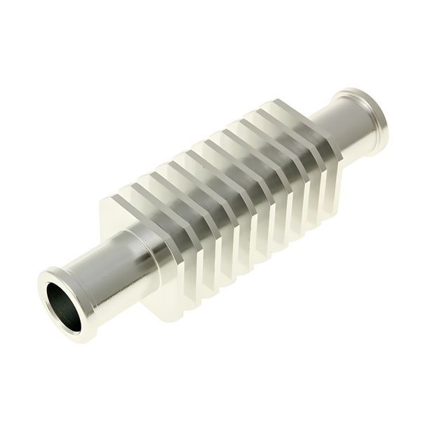 Durchlaufkühler / Minikühler Aluminium silber (30x103mm) 17mm Schlauchanschluss