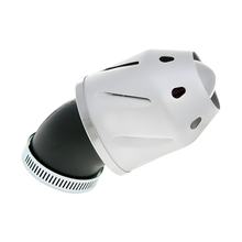 Air filter Grenade silver angled 35/48mm connection incl. adapter