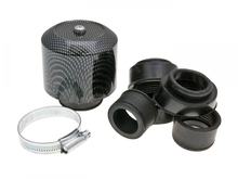 air filter Power aluminum cap / shield 28-44mm carb connection carbon-look
