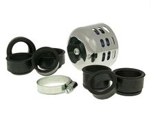 Powerfilter luchtfilter aluminium kap 28-44mm chroom