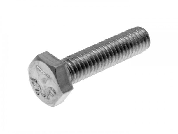 Tornillos hexagonales DIN933 M6x25 rosca completa acero inoxidable A2 (paquete de 25)