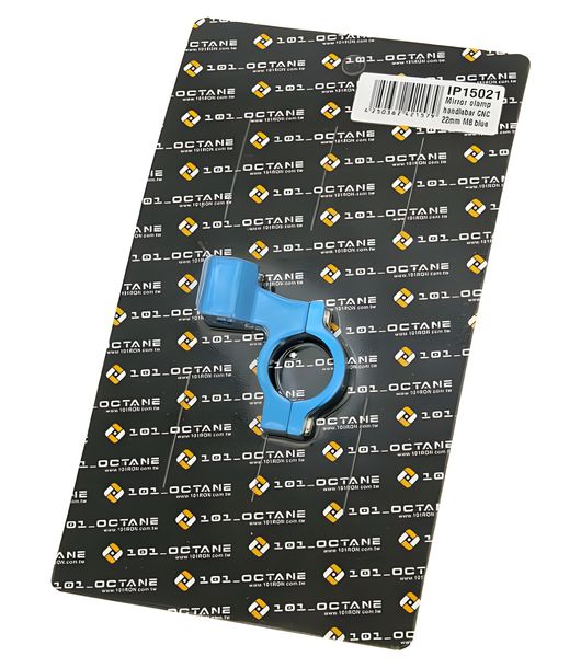 Mirror support CNC 22mm / M8 right-hand thread - blue