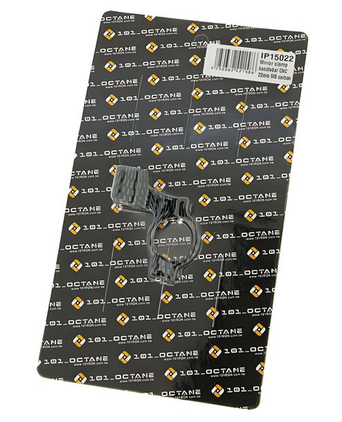 Soporte Espejo CNC 22mm/M8 Rosca Derecha - Aspecto Carbono