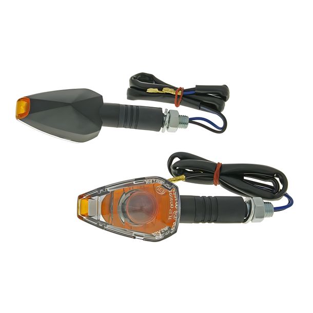 Blinker Set M10 schwarz Crystal klar