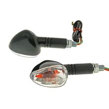 Blinker Set M10 schwarz Doozy klar, lang
