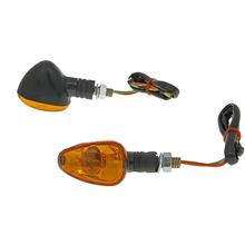 Blinker Set M10 schwarz Doozy orange, kurz