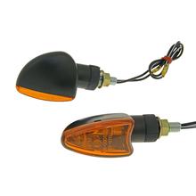 Blinker Set M8 schwarz Edge orange, kurz