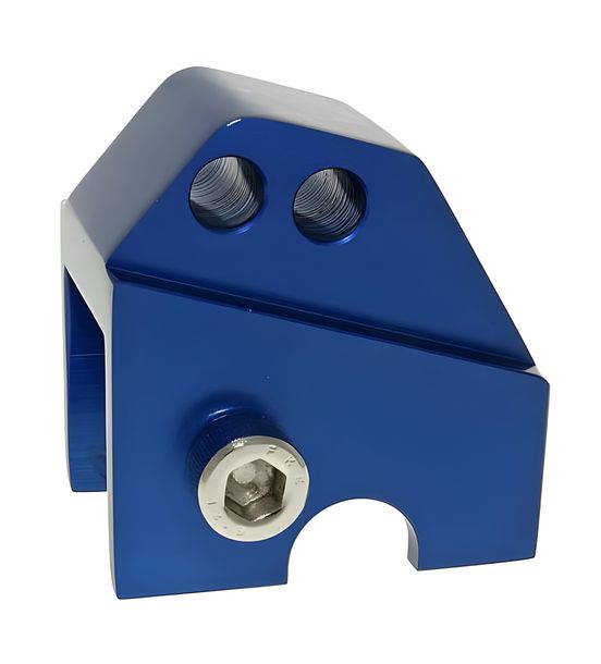 shock extender CNC 2-hole adjustable mounting - blue - Piaggio